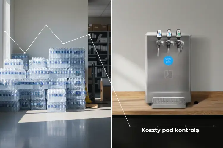 Woda w zgrzewkach i paletach vs dystrybutor wody 